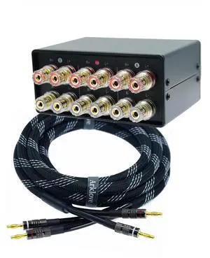 Speaker amp 2.0 4 in 8 Out or 8 in 4 Out Switch No External Power No Noise 1 in 2 Out or 2 Input 1 Output Audio selector Banana Female Stereo Channel 2 Way Splitter switcher Box Switching Combiner Speaker amp 2.0 4 in 8 Out or 8 in 4 Out Switch No External Power No Noise 1 in 2 Out or 2 Input 1 Output Audio selector Banana Female Stereo Channel 2 Way Splitter switcher Box Switching Combiner