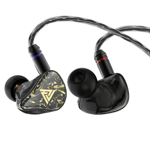 QJF Kaiser Wired Earbuds, in Ear Monitor Headphones, HiFi Stereo IEM Dual Driver Noise Isolating 3.5mm Jack for Gaming Music Laptop Musicians (Black, with Mic) QJF Kaiser Wired Earbuds, in Ear Monitor Headphones, HiFi Stereo IEM Dual Driver Noise Isolating 3.5mm Jack for Gaming Music Laptop Musicians (Black, with Mic)