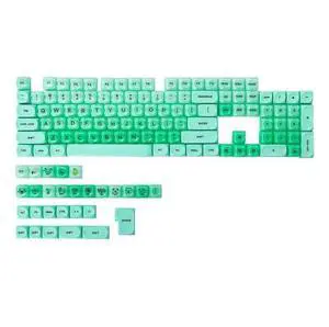 Ussixchare PBT Jelly Keycaps, 132 Keys HOA Profile Keycaps, Green Key caps, Cute Custom Keycap for MX Switches Mechanical Keyboard Ussixchare PBT Jelly Keycaps, 132 Keys HOA Profile Keycaps, Green Key caps, Cute Custom Keycap for MX Switches Mechanical Keyboard