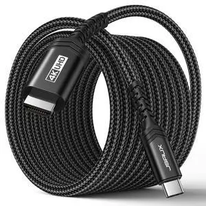 JSAUX USB C to HDMI Cable 16.4ft ^^ 4K@60Hz USB 3.1 Type C to HDMI 2.0 Cord, Compatible with Thunderbolt 3/4, iPhone 17/Pro/Pro Max,16/Pro Max, MacBook Pro/Air, Galaxy S8 to S24, iPad Pro,iMac-Black JSAUX USB C to HDMI Cable 16.4ft ^^ 4K@60Hz USB 3.1 Type C to HDMI 2.0 Cord, Compatible with Thunderbolt 3/4, iPhone 17/Pro/Pro Max,16/Pro Max, MacBook Pro/Air, Galaxy S8 to S24, iPad Pro,iMac-Black
