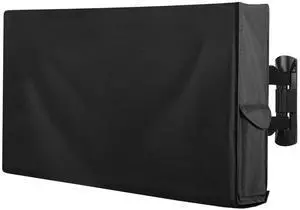 OutdoorLines Waterproof & Weatherproof Outdoor TV Cover - for 55-58 Inch Flat Screen TV, Dustproof & UV Resistant, Black, Size 55" L x 35" W x 5.5" H OutdoorLines Waterproof & Weatherproof Outdoor TV Cover - for 55-58 Inch Flat Screen TV, Dustproof & UV Resistant, Black, Size 55" L x 35" W x 5.5" H