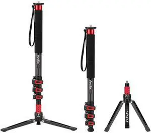 Avella A324D Aluminum 67 Inch Camera Monopod Professional Telescopic Video Monopods Base Tripod for Canon Nikon Sony Olympus Panasonic DSLR Camera Black Avella A324D Aluminum 67 Inch Camera Monopod Professional Telescopic Video Monopods Base Tripod for Canon Nikon Sony Olympus Panasonic DSLR Camera Black