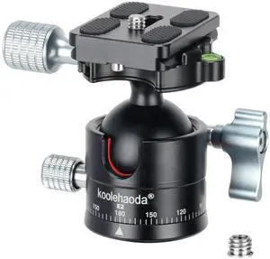 Koolehaoda Low Profile Ball Head, Panorama Tripod Head Arca Swiss QR Plate Koolehaoda Low Profile Ball Head, Panorama Tripod Head Arca Swiss QR Plate