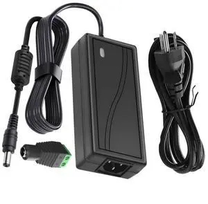 HAASHADA Power Supply, 12V Power Transformers, AC 100-240V to DC 12V 12A Power Supply LED Adapter, 144 Watt Max, for LED Strip Neon Rope String Lights, Computer Project, Recorder, TV Screen HAASHADA Power Supply, 12V Power Transformers, AC 100-240V to DC 12V 12A Power Supply LED Adapter, 144 Watt Max, for LED Strip Neon Rope String Lights, Computer Project, Recorder, TV Screen