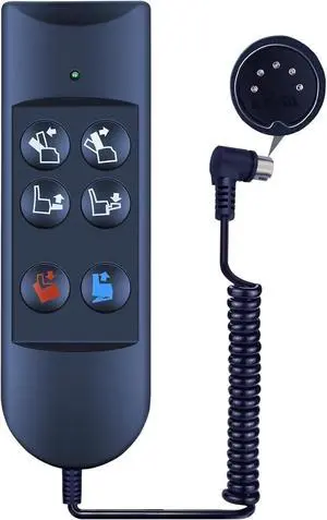6 Button 5 Pin Hand Remote Control for Lift Chair or Power Recliner, Replacement Remote Handset ZK756HCL (Black) 6 Button 5 Pin Hand Remote Control for Lift Chair or Power Recliner, Replacement Remote Handset ZK756HCL (Black)