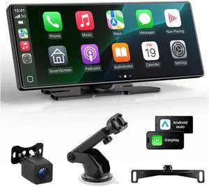 Gikktdr Carplay Screen for Car, 10.26'' Upgrade Wireless CarPlay & Android Auto Car Play Screen with OTA Updates,1080P Backup Cam (with a Cam Bracket), GPS Navigation, Voice Control for All Veh Gikktdr Carplay Screen for Car, 10.26'' Upgrade Wireless CarPlay & Android Auto Car Play Screen with OTA Updates,1080P Backup Cam (with a Cam Bracket), GPS Navigation, Voice Control for All Veh