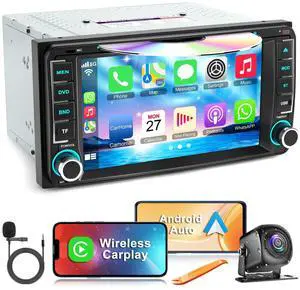 7 Inch Car Radio for Toyota 4Runner 2003-2009, for Tundra 2003-2006, for Sequoia 2003-2007, Car Stereo with CD/DVD Player- CarPlay & Android Auto,Bluetooth & FM Radio 7 Inch Car Radio for Toyota 4Runner 2003-2009, for Tundra 2003-2006, for Sequoia 2003-2007, Car Stereo with CD/DVD Player- CarPlay & Android Auto,Bluetooth & FM Radio