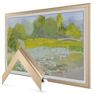 Pale Gold Scoop 43" Alloy Deco TV Frame - Compatible ONLY with Samsung The Frame TVs (Fits 2021-2026, LS03A, LS03B, LS03C, LS03D, LS03FA) Pale Gold Scoop 43" Alloy Deco TV Frame - Compatible ONLY with Samsung The Frame TVs (Fits 2021-2026, LS03A, LS03B, LS03C, LS03D, LS03FA)