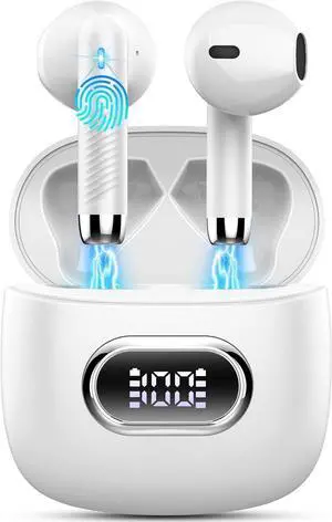Wireless Earbuds, Bluetooth Headphones, Stereo Bass Ear Buds with ENC Noise Cancelling Mics,42H Bluetooth Earbuds with LED Display Charging Case, IP7 Waterproof Earphones for Android iOS/Glass Wireless Earbuds, Bluetooth Headphones, Stereo Bass Ear Buds with ENC Noise Cancelling Mics,42H Bluetooth Earbuds with LED Display Charging Case, IP7 Waterproof Earphones for Android iOS/Glass