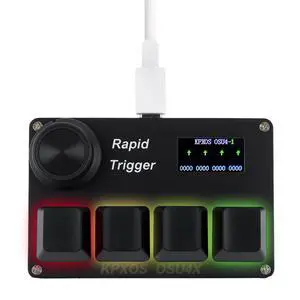 mydcjxktxdywd KPXOS OSU4X Gaming Keyoard Rapid Trigger Keyboard, Magnetic Switches with Knob and Screen, Plug-and-Play keypad for OSU for Geometry Dash and for fnf Friday Night funkin(Black) mydcjxktxdywd KPXOS OSU4X Gaming Keyoard Rapid Trigger Keyboard, Magnetic Switches with Knob and Screen, Plug-and-Play keypad for OSU for Geometry Dash and for fnf Friday Night funkin(Black)