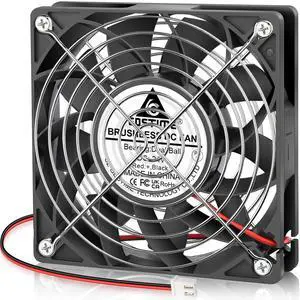 GDSTIME 120mm PC Case Fan 24V 2-Pin High Static Pressure Dual Ball Bearing GDSTIME 120mm PC Case Fan 24V 2-Pin High Static Pressure Dual Ball Bearing