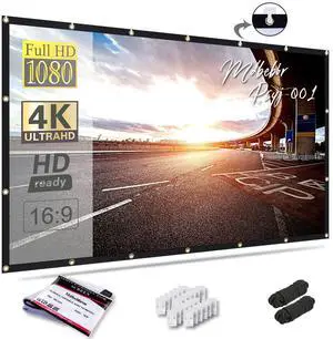 Mdbebbron 120 inch Projector Screen 16:9 Foldable Anti-Crease Portable Projector Movies Screens for Home Theater Outdoor Indoor Support Double Sided Projection Mdbebbron 120 inch Projector Screen 16:9 Foldable Anti-Crease Portable Projector Movies Screens for Home Theater Outdoor Indoor Support Double Sided Projection