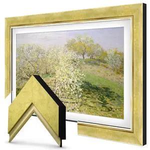 Contemporary Gold 75" Premiere Deco TV Frame - Compatible ONLY with Samsung The Frame TV and Pro TVs (Fits 2021-2026, LS03A, LS03B,LS03C,LS03D,LS03FA,LS03FW) Contemporary Gold 75" Premiere Deco TV Frame - Compatible ONLY with Samsung The Frame TV and Pro TVs (Fits 2021-2026, LS03A, LS03B,LS03C,LS03D,LS03FA,LS03FW)
