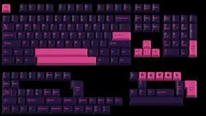 Ussixchare Purple Dye-sub Keycaps, 163 Keys Cherry Profile, Double Shot Keycaps Set, Custom Key caps for MX Switches Mechanical Keyboard(Rhythm) Ussixchare Purple Dye-sub Keycaps, 163 Keys Cherry Profile, Double Shot Keycaps Set, Custom Key caps for MX Switches Mechanical Keyboard(Rhythm)