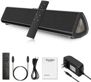 Guppy Sound Bar 15.7 Inch Soundbar for Smart TV Speaker with USB/AUX Connectivity, PC Desktop Speaker, Stereo Wireless Computer Bar Speaker, Subwoofer, for TV/Desktop/Laptop (Black) Guppy Sound Bar 15.7 Inch Soundbar for Smart TV Speaker with USB/AUX Connectivity, PC Desktop Speaker, Stereo Wireless Computer Bar Speaker, Subwoofer, for TV/Desktop/Laptop (Black)