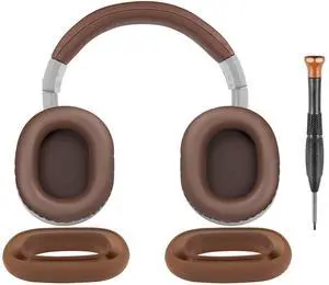 SOULWIT Ear Pads Cushions + Headband + Silicone Earpads Cover Protector, Replacement Kit for Audio Technica ATH M40, M40X Headphones, Replacement Headstrap Pad & Earpads Repair Part (Coffee) SOULWIT Ear Pads Cushions + Headband + Silicone Earpads Cover Protector, Replacement Kit for Audio Technica ATH M40, M40X Headphones, Replacement Headstrap Pad & Earpads Repair Part (Coffee)