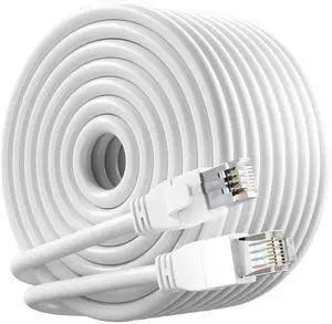 FTP Shielded Cat 6 Outdoor Ethernet Cable 75 FT, 10Gbps 550MHz 23AWG OFC Pure Copper, Direct Burial Waterproof UV Resistant Indoor/Outdoor RJ45 LAN Internet Cord for Router/Server/PC/IP Camera, White FTP Shielded Cat 6 Outdoor Ethernet Cable 75 FT, 10Gbps 550MHz 23AWG OFC Pure Copper, Direct Burial Waterproof UV Resistant Indoor/Outdoor RJ45 LAN Internet Cord for Router/Server/PC/IP Camera, White