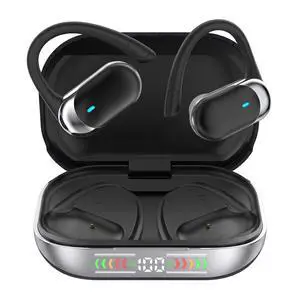 Open Ear Buds Bluetooth Headphones Stereo Sound Clear Call Air-Conduction LED Digital Display Ear Hook Wireless Earbuds with Microphone Waterproof Earphones for Sports Workout Running Gaming Co Open Ear Buds Bluetooth Headphones Stereo Sound Clear Call Air-Conduction LED Digital Display Ear Hook Wireless Earbuds with Microphone Waterproof Earphones for Sports Workout Running Gaming Co