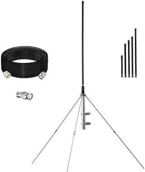 FM Broadcast Antenna GP100 1/4 Wave 87-108MHz High Gain 3dBi Omnidirectional Outdoor Antenna with Ground Plane 32ft Cable TNC BNC Connector for 0.5W-100W FM Transmitter Stereo Receiver FM Broadcast Antenna GP100 1/4 Wave 87-108MHz High Gain 3dBi Omnidirectional Outdoor Antenna with Ground Plane 32ft Cable TNC BNC Connector for 0.5W-100W FM Transmitter Stereo Receiver