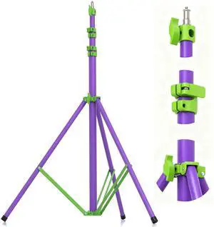 AMBITFUL GM280 Light Stand 9.18ft/280cm Air Cushioned Heavy Duty Aluminum Tripod with 1/4" & 3/8" Screw for Softbox Ring Light Studio Camera Video Photography Equipment Foldable (Purple) AMBITFUL GM280 Light Stand 9.18ft/280cm Air Cushioned Heavy Duty Aluminum Tripod with 1/4" & 3/8" Screw for Softbox Ring Light Studio Camera Video Photography Equipment Foldable (Purple)