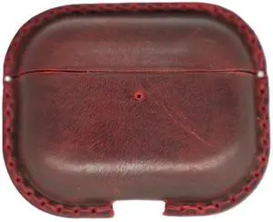 JJNUSA Genuine Vintage Leather Distressed Leather for Apple Airpods Pro 3 3rd Gen (2025) Wireless Charging Protective Cover Earbud Case Compatible with MagSafe Red JJNUSA Genuine Vintage Leather Distressed Leather for Apple Airpods Pro 3 3rd Gen (2025) Wireless Charging Protective Cover Earbud Case Compatible with MagSafe Red