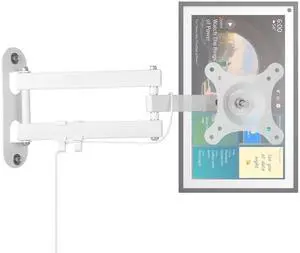 Full Motion Wall Mount for Echo Show 15, Monitor Wall Mounting Bracket for 15-28 Inch Monitors TVs, Swivel and Tilt 360 Rotate Wall Mount for Alexa Echo Show 15, Adjustable and Extendable Full Motion Wall Mount for Echo Show 15, Monitor Wall Mounting Bracket for 15-28 Inch Monitors TVs, Swivel and Tilt 360 Rotate Wall Mount for Alexa Echo Show 15, Adjustable and Extendable