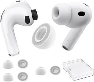 3 Pairs Ear Tips for AirPods Pro 3, Upgraded Memory Foam&Silicone Hybrid Ear Tips, Noise Cancelling Earbuds Cover, Fits in The Charging Case (Grey, Small) 3 Pairs Ear Tips for AirPods Pro 3, Upgraded Memory Foam&Silicone Hybrid Ear Tips, Noise Cancelling Earbuds Cover, Fits in The Charging Case (Grey, Small)