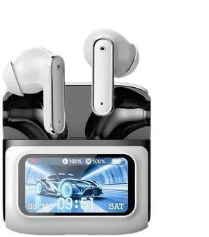 JKNKCO Wireless Earbuds, in-Ear Bluetooth 6.0 ANC Noise Cancelling, Smart Touch Screen Charging Case, Built-in HD Mic, 24H Playtime, IPX5 Waterproof for Sports Commute Office - MS128 (White) JKNKCO Wireless Earbuds, in-Ear Bluetooth 6.0 ANC Noise Cancelling, Smart Touch Screen Charging Case, Built-in HD Mic, 24H Playtime, IPX5 Waterproof for Sports Commute Office - MS128 (White)