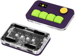 KEEBMONKEY DOIO Sayo OSU Rapid Trigger Hall Effect Keyboard with Joystick and Screen, CNC Aluminum RGB One Handed Macro Pad for Rhythm Games,USB-C Custom Programmable keypad (Purple(4 Key)) KEEBMONKEY DOIO Sayo OSU Rapid Trigger Hall Effect Keyboard with Joystick and Screen, CNC Aluminum RGB One Handed Macro Pad for Rhythm Games,USB-C Custom Programmable keypad (Purple(4 Key))