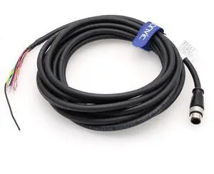 Eonvic M12 12 Pin A Code Male to Flying Leads CCB-PWRIO High Flex Shielded Cable for Cognex Camera in Sight 2000 Series Visual Sensors in Sight 2000 7000 8000 Zebra FXR90 Reader Eonvic M12 12 Pin A Code Male to Flying Leads CCB-PWRIO High Flex Shielded Cable for Cognex Camera in Sight 2000 Series Visual Sensors in Sight 2000 7000 8000 Zebra FXR90 Reader