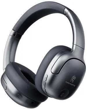 ANCAMITA Wireless Hybrid Active Noise Cancelling Headphones, 50H Playtime Wireless Over Ear Headphones with Microphone, HiFi Deep Bass, Comfortable Foldable Earphones for Travel/Work (Gr ANCAMITA Wireless Hybrid Active Noise Cancelling Headphones, 50H Playtime Wireless Over Ear Headphones with Microphone, HiFi Deep Bass, Comfortable Foldable Earphones for Travel/Work (Gr