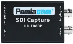 POMIACAM SDI to USB Capture Card, 1080P SDI Input to USB 3.0 Output, Live Streaming, Plug and Play, Windows, Linux Compatible POMIACAM SDI to USB Capture Card, 1080P SDI Input to USB 3.0 Output, Live Streaming, Plug and Play, Windows, Linux Compatible