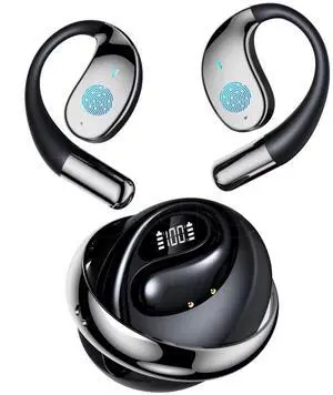 SYLROSE OWS Ear Hook Sports Earbuds with Wireless 6.1, Secure Ergonomic Design for Gaming, ENC HD Calls, and Silicone Lanyard (Beige) SYLROSE OWS Ear Hook Sports Earbuds with Wireless 6.1, Secure Ergonomic Design for Gaming, ENC HD Calls, and Silicone Lanyard (Beige)