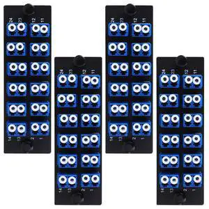 VFLTOOL 4PCS 12 Duplex LC Adapters LGX Footprint Fiber Patch Panel Loaded 24 Fiber Ports Couplers Enclosure - LC UPC Blue Compatible with SingleMode Multimode^^1.25G/10GB OS1-2/OM3 VFLTOOL 4PCS 12 Duplex LC Adapters LGX Footprint Fiber Patch Panel Loaded 24 Fiber Ports Couplers Enclosure - LC UPC Blue Compatible with SingleMode Multimode^^1.25G/10GB OS1-2/OM3
