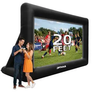 Inflatable Movie Screen Outdoor Projector Screen for Outside 20ft, Blow Up Screens Front and Rear Projection with Air Blower, Best for Movie Nights Backyard Home Theater Pool Party Inflatable Movie Screen Outdoor Projector Screen for Outside 20ft, Blow Up Screens Front and Rear Projection with Air Blower, Best for Movie Nights Backyard Home Theater Pool Party