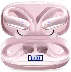 KTGEE NDO Bluetooth 5.3 Wireless Earbuds with Earhooks,Sport Headphones 48H Playtime,Lightweight Design,ENC Mic,IPX7 Waterproof,Type-C Fast Charging,Perfect for Workout and Daily Use-Pink KTGEE NDO Bluetooth 5.3 Wireless Earbuds with Earhooks,Sport Headphones 48H Playtime,Lightweight Design,ENC Mic,IPX7 Waterproof,Type-C Fast Charging,Perfect for Workout and Daily Use-Pink