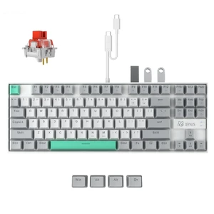 3inuS 5-in-1 Mechanical Gaming Keyboard with USB 3.0 Hub, 87-Key RGB Backlit Wired Keyboard with Hot-Swappable Red Switches, 5Gbps Data Transfer for Mac, Desktop, Laptop 3inuS 5-in-1 Mechanical Gaming Keyboard with USB 3.0 Hub, 87-Key RGB Backlit Wired Keyboard with Hot-Swappable Red Switches, 5Gbps Data Transfer for Mac, Desktop, Laptop