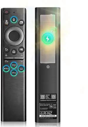 for Samsung Frame Smart TV Remote Replacement: Solar Powered USB-C Fast Charge, 6-12 Months Battery Life, Voice Bluetooth Controller Compatible with Samsung 2020-2025 Neo QLED 4K Smart TVs for Samsung Frame Smart TV Remote Replacement: Solar Powered USB-C Fast Charge, 6-12 Months Battery Life, Voice Bluetooth Controller Compatible with Samsung 2020-2025 Neo QLED 4K Smart TVs
