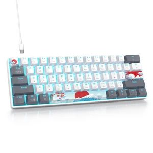 surmen 60% Mechanical Gaming Keyboard,RGB Compact Wired Keyboard 60 Percent Backlight Anti-ghosting for Windows Laptop PC (61 Grey White) surmen 60% Mechanical Gaming Keyboard,RGB Compact Wired Keyboard 60 Percent Backlight Anti-ghosting for Windows Laptop PC (61 Grey White)