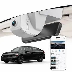 OVAMAN Front 4K & Rear 1080P STARVIS 2 Dash Cam for Honda Civic, Dual Channel Camera with Loop Recording, Gravity Sensor, WiFi & App, Plug & Play OVAMAN Front 4K & Rear 1080P STARVIS 2 Dash Cam for Honda Civic, Dual Channel Camera with Loop Recording, Gravity Sensor, WiFi & App, Plug & Play