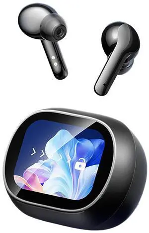 ZKBSIAXD Wireless Earbuds Bluetooth 5.3 with AI Translator, Smart Touch Screen Case, ENC Noise Cancelling in-Ear Headphones, 48H Playtime, HiFi Sound, Touch Control, Support 26 Languages-Black ZKBSIAXD Wireless Earbuds Bluetooth 5.3 with AI Translator, Smart Touch Screen Case, ENC Noise Cancelling in-Ear Headphones, 48H Playtime, HiFi Sound, Touch Control, Support 26 Languages-Black