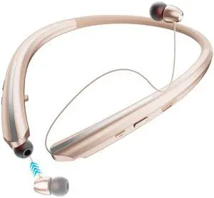 LHKLUK Neckband Bluetooth Headphones, Wireless Retractable Headset with Mic, IPX5 Sweatproof Earphones, Noise Cancelling Earbuds ^^ 22H Playtime for Sports/Running/Driving (Rose Gold) LHKLUK Neckband Bluetooth Headphones, Wireless Retractable Headset with Mic, IPX5 Sweatproof Earphones, Noise Cancelling Earbuds ^^ 22H Playtime for Sports/Running/Driving (Rose Gold)