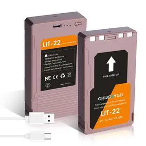 GKUGEYGO 2 Pack LIT-22 Battery 5700mAh Rechargeable Lithium Battery for SPYPOINT Trail Camera - Compatible with Flex-M, Flex G-36, Flex-Plus, Flex-S Cellular Trail Cameras GKUGEYGO 2 Pack LIT-22 Battery 5700mAh Rechargeable Lithium Battery for SPYPOINT Trail Camera - Compatible with Flex-M, Flex G-36, Flex-Plus, Flex-S Cellular Trail Cameras