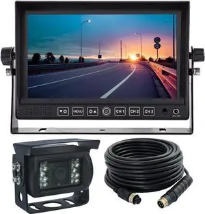 7" Wired Rear View Reverse Backup Camera System 1080P AHD with Audio,Parking Lines,Waterproof IP69K IR Camera for Tractor/Motorhome/Bulldozer/Snow Plow/Van/Heavy Equipment/Forklift/Skid Loader 7" Wired Rear View Reverse Backup Camera System 1080P AHD with Audio,Parking Lines,Waterproof IP69K IR Camera for Tractor/Motorhome/Bulldozer/Snow Plow/Van/Heavy Equipment/Forklift/Skid Loader