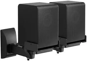 TNP Speaker Wall Mount, Dual Side Clamping Speaker Mounting Brackets for Bookshelf, Surround Sound & Studio Speakers, Adjustable Swivel Tilt, Up to 55 lbs, 2 Pack, Black TNP Speaker Wall Mount, Dual Side Clamping Speaker Mounting Brackets for Bookshelf, Surround Sound & Studio Speakers, Adjustable Swivel Tilt, Up to 55 lbs, 2 Pack, Black