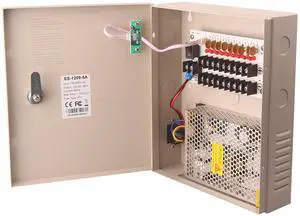 EVERSECU 9 Channel DC12V 5 Amp PTC Fuse CCTV Power Supply with Metal Box, AC Plug and Lock for Security Cameras, DVRs, IP Cameras, CCTV Cameras EVERSECU 9 Channel DC12V 5 Amp PTC Fuse CCTV Power Supply with Metal Box, AC Plug and Lock for Security Cameras, DVRs, IP Cameras, CCTV Cameras