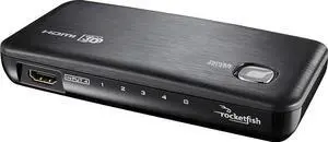 Rocketfish 4-Port HDMI Selector Switch - Black - Model: RF-G1185 Rocketfish 4-Port HDMI Selector Switch - Black - Model: RF-G1185