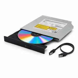 POINWER 9.5mm SATA Internal DVD RW Drive, GUD1N Slim Tray-Loading Optical Drive, 8X CD DVD Burner Writer with M-DISC Support, Super Multi Replacement for Laptop and Slim Desktop, Data Cable Included POINWER 9.5mm SATA Internal DVD RW Drive, GUD1N Slim Tray-Loading Optical Drive, 8X CD DVD Burner Writer with M-DISC Support, Super Multi Replacement for Laptop and Slim Desktop, Data Cable Included