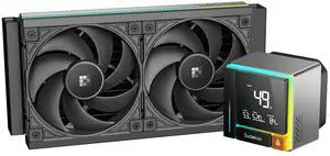 Sudokoo ENERGLO 240 Liquid Cooler: 240mm AIO CPU Cooler with Data Display & PWM Pump - 2 x 120mm Black Water Cooling for Intel LGA 1851/1700/1200/115X & AMD AM5/AM4 Sudokoo ENERGLO 240 Liquid Cooler: 240mm AIO CPU Cooler with Data Display & PWM Pump - 2 x 120mm Black Water Cooling for Intel LGA 1851/1700/1200/115X & AMD AM5/AM4