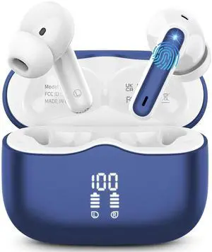 Wireless Earbuds, Bluetooth 5.4 Headphones in Ear with HiFi Stereo Deep Bass, 4 ENC Noise Cancelling Mic Wireless Earphones 40H, in-Ear Earbud Bluetooth Dual LED Display IP7 Waterproof, Wireless Earbuds, Bluetooth 5.4 Headphones in Ear with HiFi Stereo Deep Bass, 4 ENC Noise Cancelling Mic Wireless Earphones 40H, in-Ear Earbud Bluetooth Dual LED Display IP7 Waterproof,